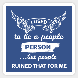 I used to be a people person retro 80s Sticker